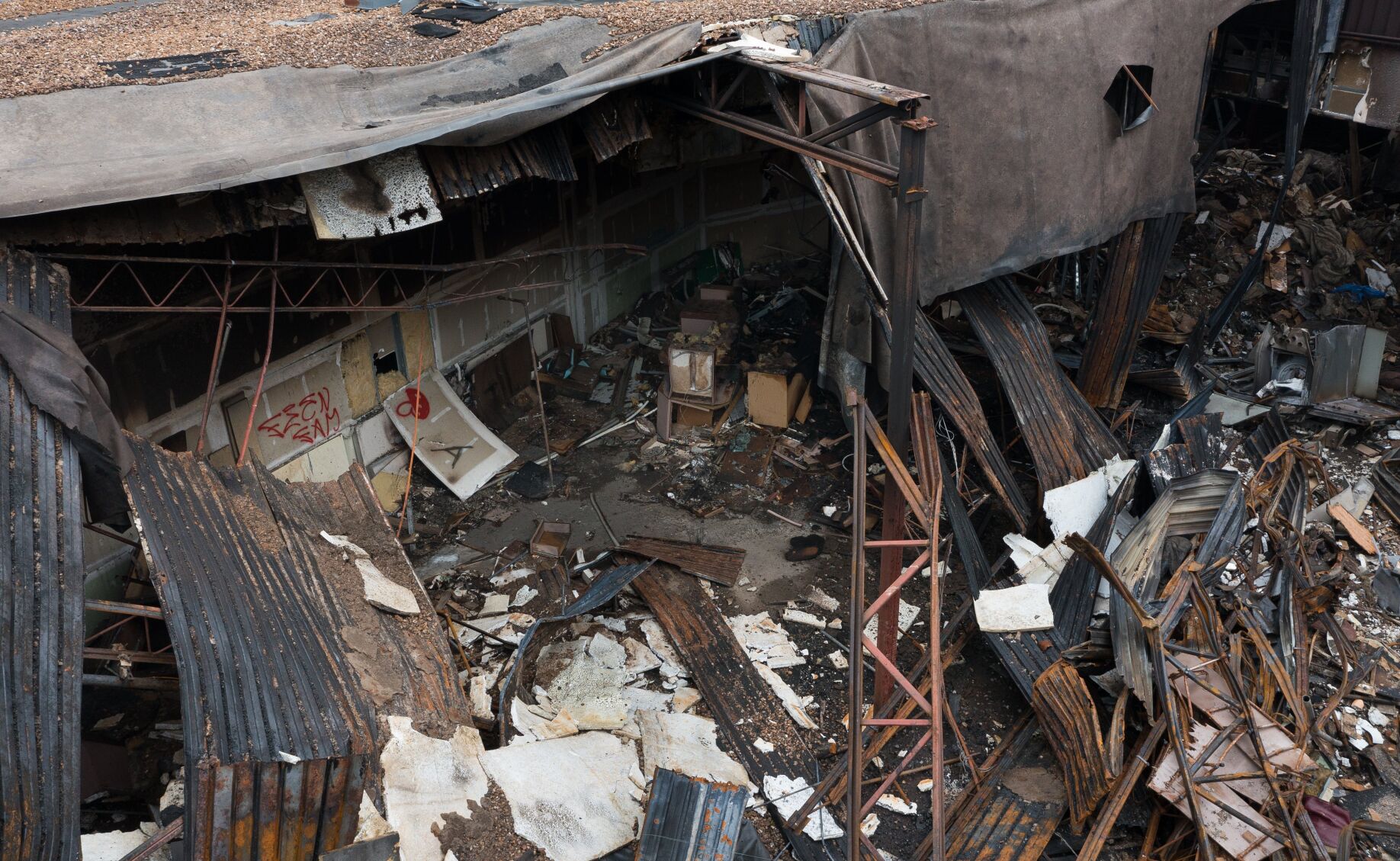 Jamestown Mall Fire Damage